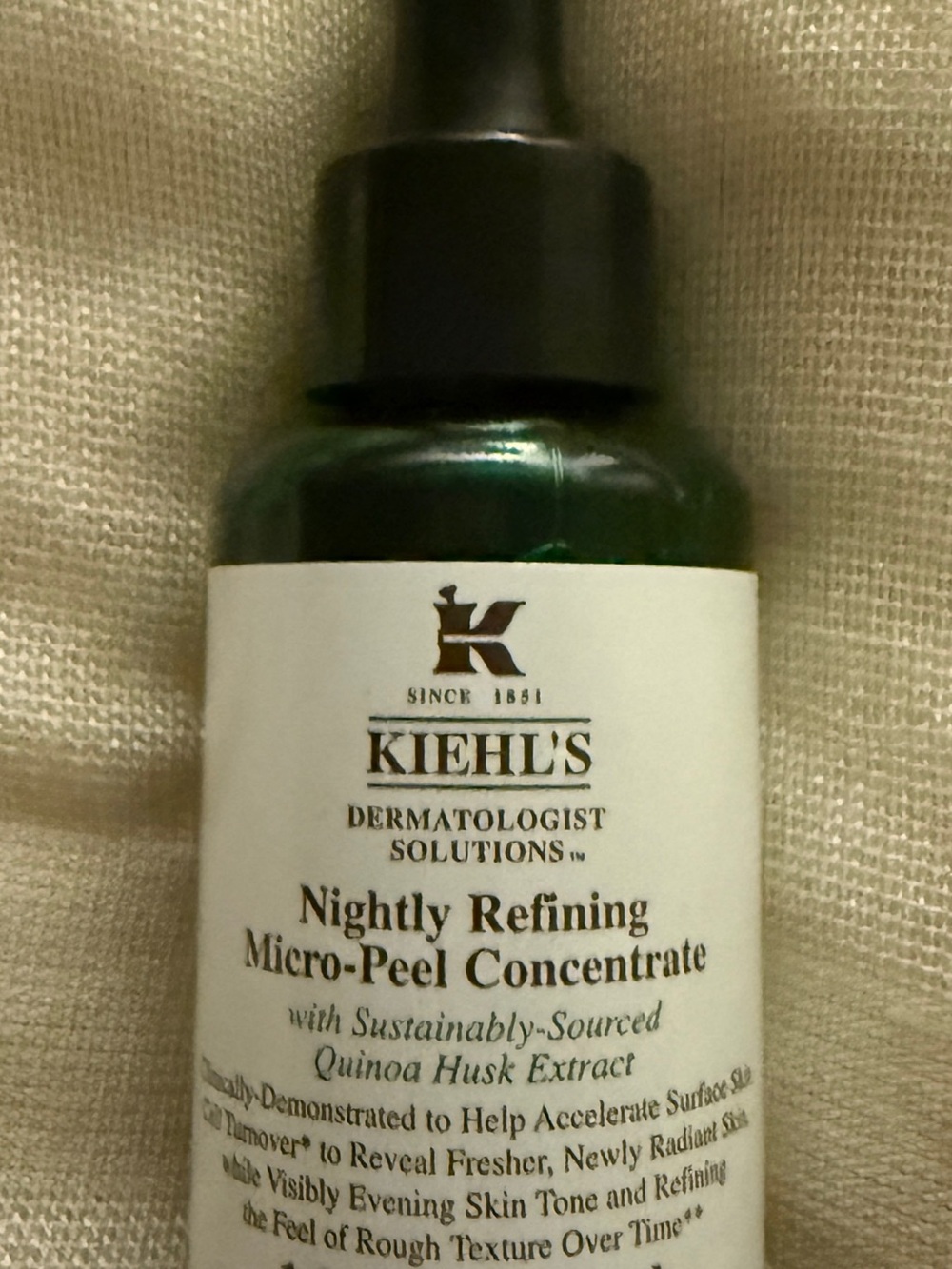 Kiehl’s Dermatologist Solutions Nightly Refining Micro-Peel Concentrate 1oz NIB